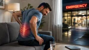 When Sharp Back Pain and Barely Any Urine Mean an ER Visit