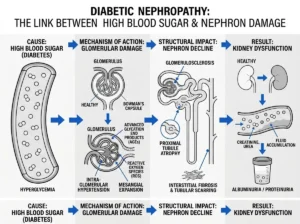 Person with diabetes checking blood sugar levels to help protect kidney health